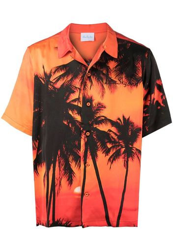 BLUE SKY INN Camicia con stampa Palm Tree - Nero