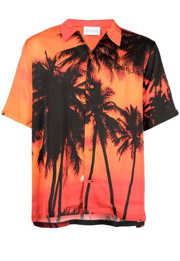 BLUE SKY INN sunset-print short sleeve shirt - Arancione