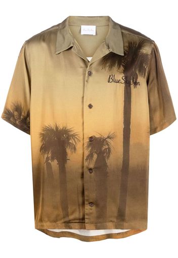 BLUE SKY INN palm-tree print shirt - Marrone