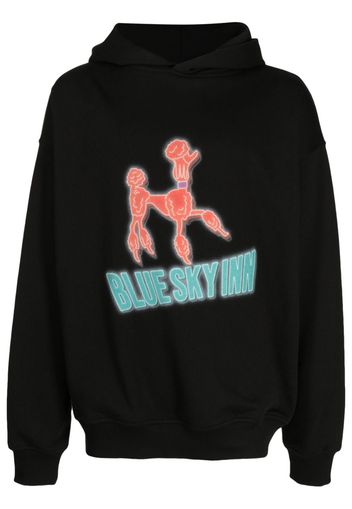 BLUE SKY INN logo-print cotton hoodie - Nero