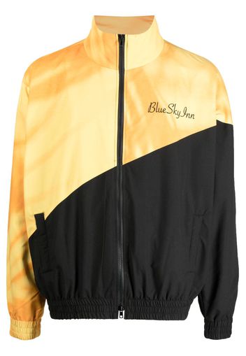 BLUE SKY INN embroidered-logo two-tone jacket - Giallo