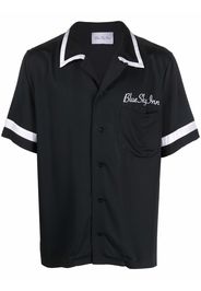 BLUE SKY INN contrast-trim embroidered logo shirt - Nero