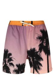 BLUE SKY INN palm tree-print swim shorts - Arancione