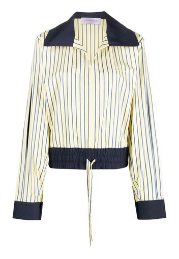 BLUEMARBLE striped drawstring-waist shirt - Giallo