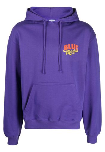 BLUEMARBLE logo-print cotton hoodie - Viola