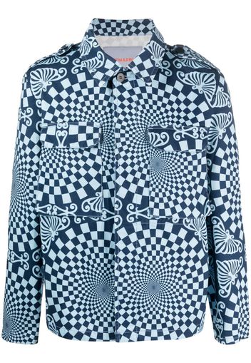 BLUEMARBLE geometric-pattern cotton shirt