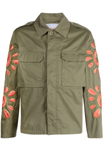 BLUEMARBLE embroidered military-style overshirt - Verde