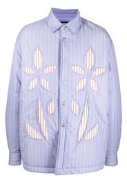 BLUEMARBLE striped padded shirt jacket