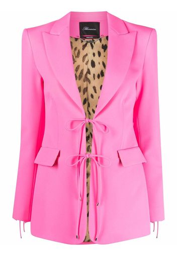 Blumarine peak-lapels lace-up blazer - Rosa