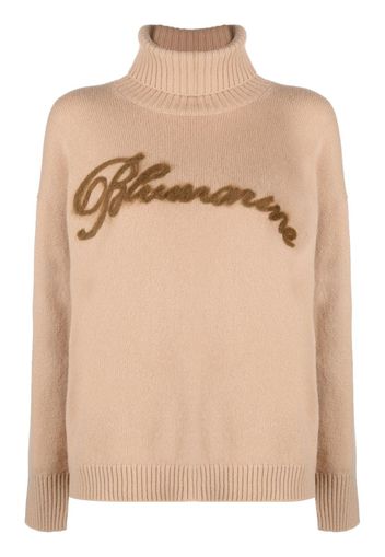 Blumarine logo-intarsia jumper - Toni neutri