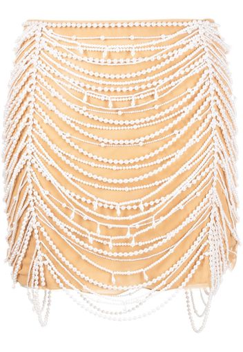 Blumarine pearl-embellished skirt - Toni neutri