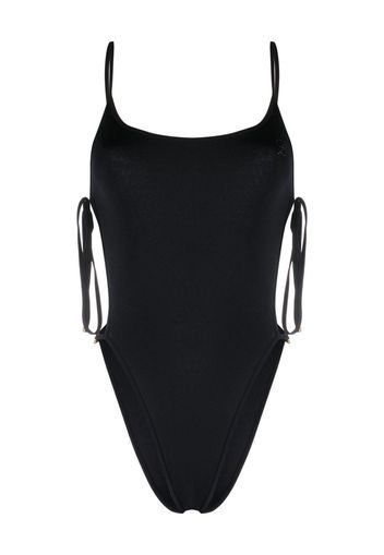 Blumarine open tie-side swimsuit - Nero