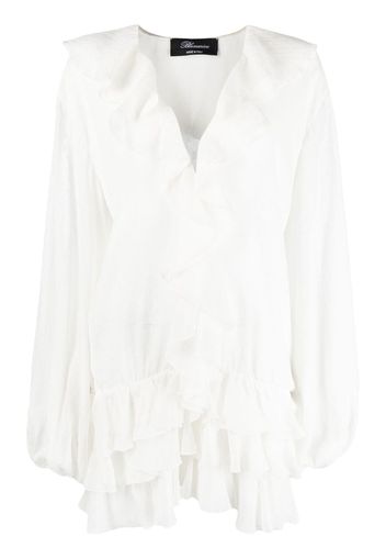 Blumarine Blusa con ruches - Bianco