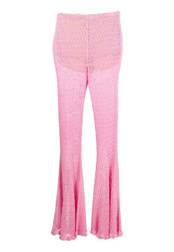 Blumarine knitted flared trousers - Rosa