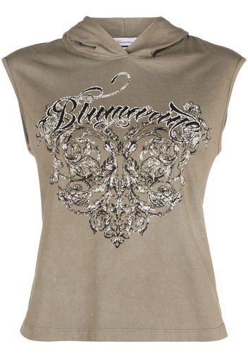 Blumarine Canotta con stampa - Verde