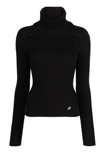 Blumarine ribbed-knit cut-out jumper - Nero