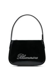 Blumarine crystal-logo patent-finish bag - Nero