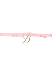 Blumarine patent logo-buckle belt - Rosa