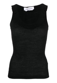 Blumarine ribbed-knit wool tank top - Nero