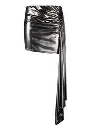 Blumarine draped lamé-effect miniskirt - Argento