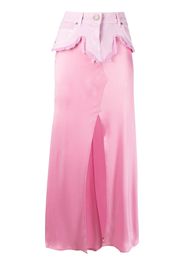 Blumarine jeans-insert distressed full skirt - Rosa