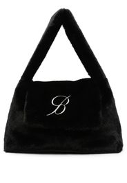 Blumarine logo-lettering slouch-body tote bag - Nero