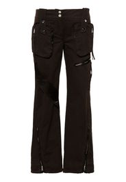 Blumarine twill cotton trousers - Marrone