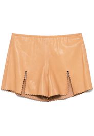 Blumarine Shorts in pelle - Toni neutri