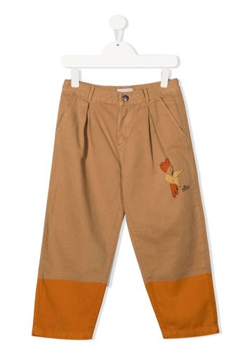 Bobo Choses graphic-print straight trousers - Marrone