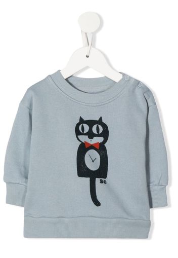 Bobo Choses cat-print detail sweatshirt - Blu