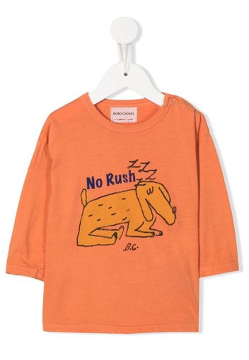 Bobo Choses graphic-print long-sleeve T-shirt - Arancione