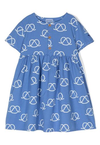 Bobo Choses all-over rope-print dress - Blu