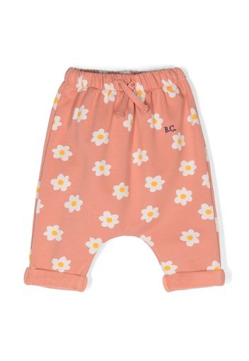 Bobo Choses Little Flower cotton trousers - Rosa