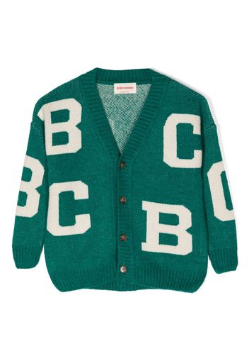 Bobo Choses logo-jacquard cardigan - Verde