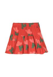 Bobo Choses Sea Flower pleated skirt - Rosso