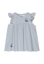 Bobo Choses striped ruffle-sleeve smock dress - Blu