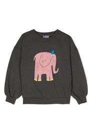 Bobo Choses Elephant-print organic-cotton sweatshirt - Grigio