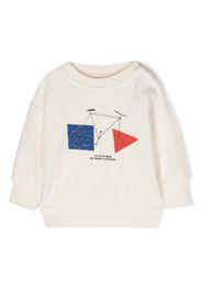 Bobo Choses Crazy Bicy fleece sweatshirt - Bianco