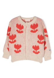 Bobo Choses Cardigan Retro Flowers - Toni neutri