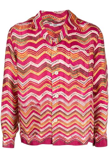 BODE striped silk shirt - Rosa