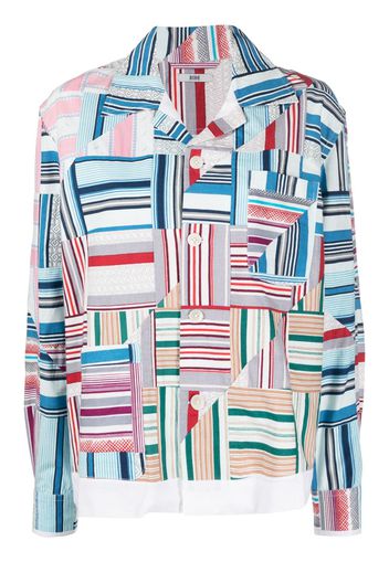 BODE Camicia con design patchwork - Blu