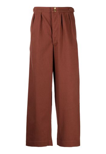 BODE cropped wide-leg trousers - Marrone