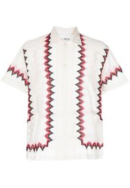 BODE Camicia con ricamo a zigzag - Bianco