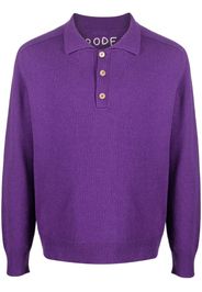 BODE long-sleeved cashmere polo shirt - Viola