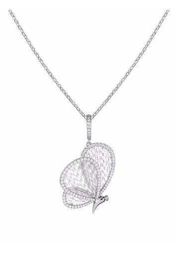 Boghossian Collana con pendente Titanium Fiber in oro bianco 18kt e diamanti - Argento