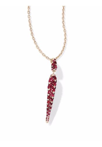 Boghossian Collana con pendente Merveilles in oro rosa 18kt con rubino piccolo - Rosso