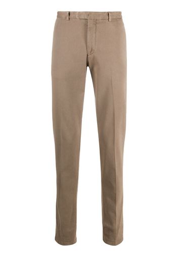 flat front slim-fit chinos