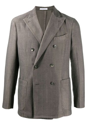 double breasted herringbone jacket