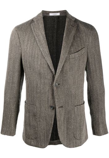 herringbone pattern blazer