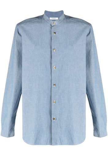 Boglioli band-collar cotton shirt - Blu